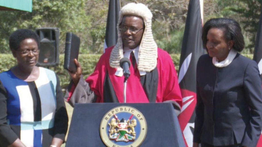 David Maraga, président  de la Cour suprême au Kenya
